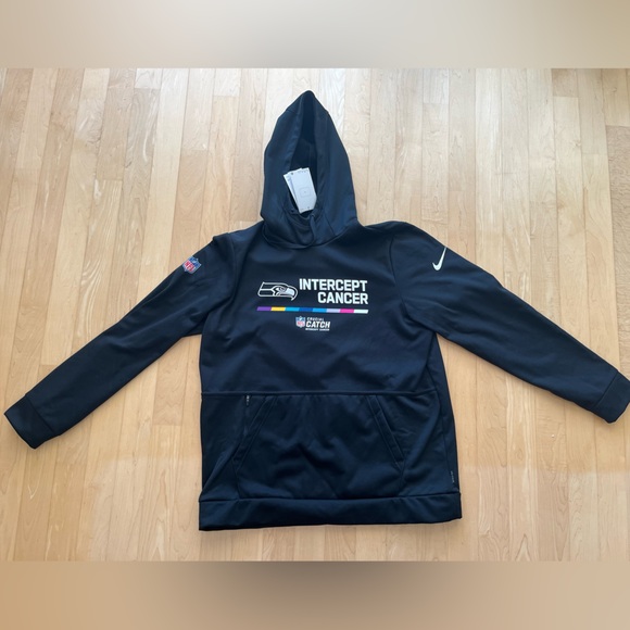 Nike Black Intercept Cancer Pullover Seattle Seahawks - Picture 1 of 9